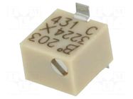 Potentiometer: mounting; multiturn; 20kΩ; 250mW; SMD; ±10%; linear BOURNS