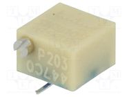 Potentiometer: mounting; multiturn; 20kΩ; 250mW; SMD; ±10%; linear BOURNS