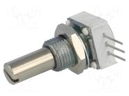 Potentiometer: shaft; single turn; 500Ω; 1W; ±10%; 6.35mm; THT; 149 VISHAY