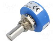 Potentiometer: shaft; single turn; 2kΩ; ±20%; 1W; linear; 6.35mm VISHAY