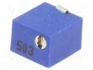 Potentiometer: mounting; vertical,multiturn; 50kΩ; 250mW; SMD SR PASSIVES