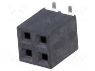 Connector: pin strips; socket; female; PIN: 4; vertical; SMT; 2.54mm NINIGI