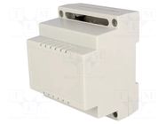 Enclosure: for DIN rail mounting; Y: 89mm; X: 69.7mm; Z: 65mm; grey KRADEX