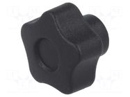 Knob; Ø: 25mm; Int.thread: M6; 10mm; H: 19mm; technopolymer PA ELESA+GANTER
