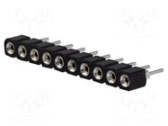 Connector: pin strips; socket; female; PIN: 10; straight; THT; 1x10 CONNFLY