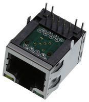 RJ45 CONN, R/A JACK, 8P8C, 1PORT, TH