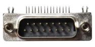 D SUB CONN, R/A PLUG, 15POS, DA, SOLDER