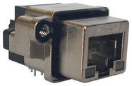 RJ45 CONN, R/A JACK, 8P8C, 1PORT, PANEL