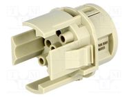 Connector: circular; female; Han® F+B; PIN: 9; 4+4+PE; w/o contacts HARTING