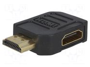 Adapter; HDMI socket,HDMI plug 270° left/right GOOBAY