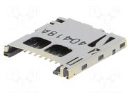 Connector: for cards; microSD; push-push; SMT; PIN: 8 MOLEX