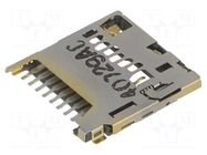 Connector: for cards; microSD; push-push; SMT; gold-plated; PIN: 8 MOLEX