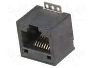 Socket; RJ45; PIN: 8; gold-plated; Layout: 8p8c; SMT; vertical MOLEX