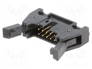 Socket; IDC; male; PIN: 10; straight; with long latch; THT; 5A; 3000 3M