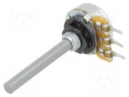 Potentiometer: shaft; single turn; 47kΩ; ±20%; 0.25W; linear; 4mm OMEG