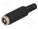 Plug; DC supply; male; 5.5/2.5mm; 5.5mm; 2.5mm; for cable; straight NINIGI