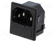 Connector: AC supply; socket; male; 10A; 250VAC; IEC 60320; C14 (E) BULGIN