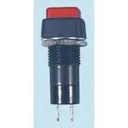 PB SWITCH, 3A, 250V AC, SPST-NO, RED
