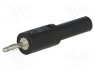 Connector: 2mm banana; adapter; 36A; 30VAC; 60VDC; black ELECTRO-PJP