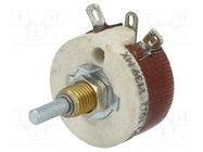 Potentiometer: shaft; single turn; 10Ω; 12.5W; 3.18mm; wirewound OHMITE