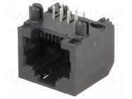 Socket; RJ45; PIN: 8; Cat: 5; unshielded; Layout: 8p8c; THT Amphenol Communications Solutions