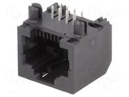 Connector: RJ45; socket; PIN: 8; Cat: 5; unshielded; 8p8c; THT AMPHENOL COMMUNICATIONS SOLUTIONS