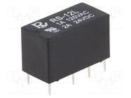 Relay: electromagnetic; DPDT; Ucoil: 12VDC; Icontacts max: 2A; RS Recoy/RAYEX ELECTRONICS