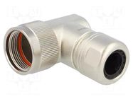 Gland; angled 90°; size 16; metal; Plating: nickel; 18mm; RT360 AMPHENOL