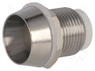 LED holder; 10mm; chromium; brass; concave; L2: 13mm HEBEI