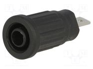 Connector: 4mm banana; socket; 24A; 1kV; black; nickel plated; 34mm SCHÜTZINGER