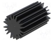 Heatsink; LED; Ø: 20mm; H: 37.5mm; black FISCHER ELEKTRONIK