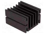 Heatsink: extruded; TO220; black; L: 50mm; W: 46mm; H: 33mm; aluminium FISCHER ELEKTRONIK