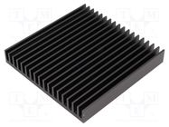 Heatsink: extruded; grilled; black; L: 100mm; W: 100mm; H: 15mm FISCHER ELEKTRONIK