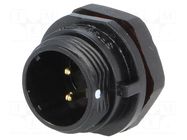 Socket; SP13; male; PIN: 2; IP68; 13A; soldering; for panel mounting WEIPU