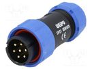 Plug; SP21; male; PIN: 7; IP68; 7÷12mm; 15A; soldering; for cable WEIPU