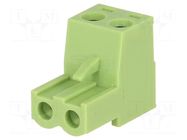 Connector: pluggable terminal block; plug; female; 12A; 250V; 1x2 XINYA