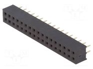 Connector: pin strips; socket; female; PIN: 34; straight; THT; 2mm CONNFLY