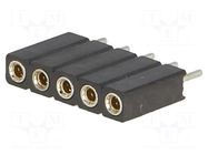 Connector: pin strips; socket; female; PIN: 5; straight; THT; 2.54mm CONNFLY