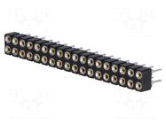 Connector: pin strips; socket; female; PIN: 36; straight; THT; 2x18 CONNFLY