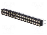Connector: pin strips; socket; female; PIN: 40; straight; THT; 2x20 CONNFLY