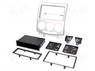 Radio frame; Mazda; 2 ISO; silver METRA