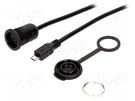 Adapter cable; USB B micro socket,USB B micro plug; 1310; IP65 ENCITECH