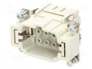 Connector: HDC; contact insert; male; 16A; 500V; Han® HMC; PIN: 6 HARTING