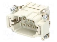 Connector: HDC; contact insert; male; 16A; 500V; Han® HMC; PIN: 6 HARTING