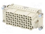 Connector: HDC; contact insert; female; 10A; 250V; Han® HMC; PIN: 72 HARTING