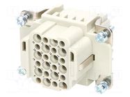 Connector: HDC; contact insert; female; 10A; 250V; Han® HMC; PIN: 24 HARTING