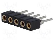 Connector: pin strips; socket; female; PIN: 5; straight; 2mm; THT CONNFLY