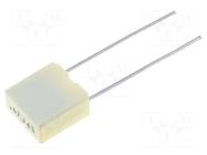 Capacitor: polyester; 470nF; 40VAC; 63VDC; 5mm; ±5%; 7.2x3.5x7.5mm KEMET