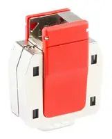 D SUB BACKSHELL, 180DEG, SIZE DE, RED