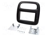 Radio frame; Fiat,Nissan,Opel,Renault; 2 DIN; black PER.PIC.